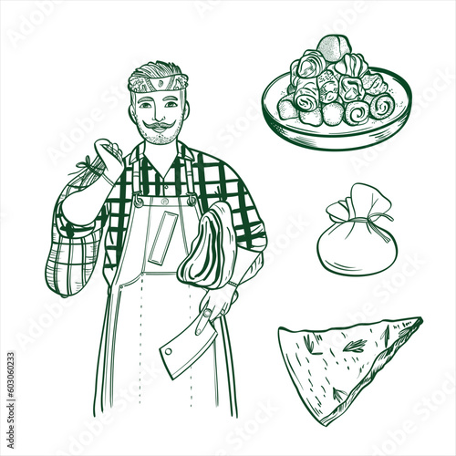 Butcher macelleria carne meat guy man Italian food