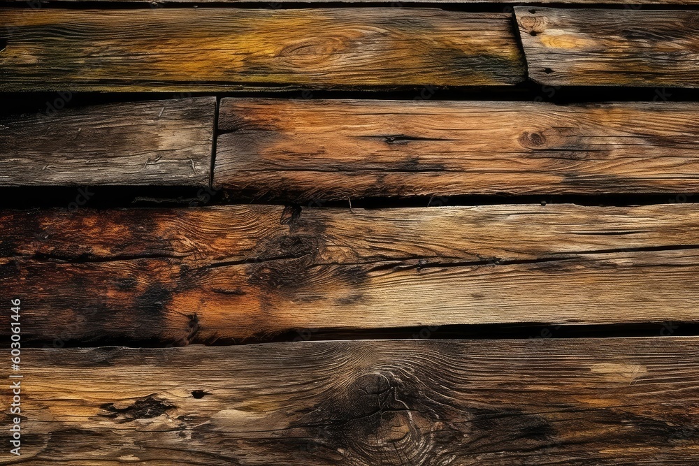 Naklejka premium Captivating Brown Wood Texture Background Generated by AI