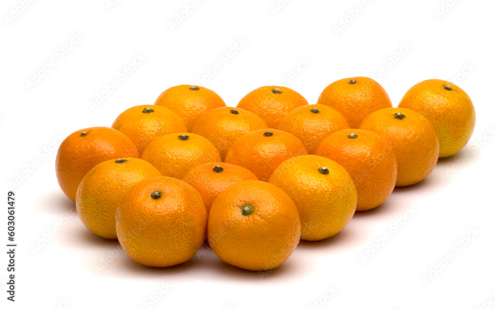 tangerine on white background tangerine on white background