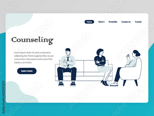 illustration-of-counseling-therapy-counseling-to-psychiatrist-website-homepage-header-landing-web-page-template