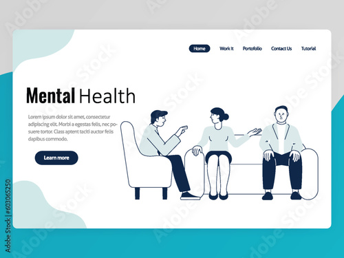 illustration-of-mental-health-therapy--counseling-to-psychiatrist-website-homepage-header-landing-web-page-template