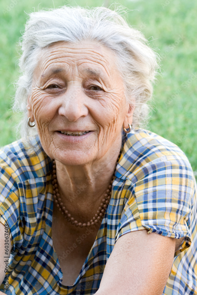 Portrait of happy senior woman Portrait of happy senior woman