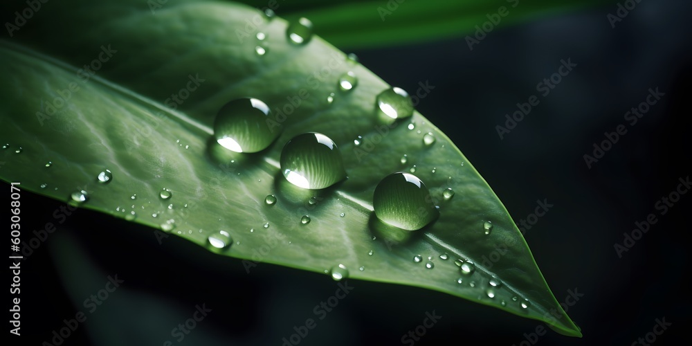 background dew on a leaf macro view, water drop, natural background dew on a leaf macro view, water drop, natural