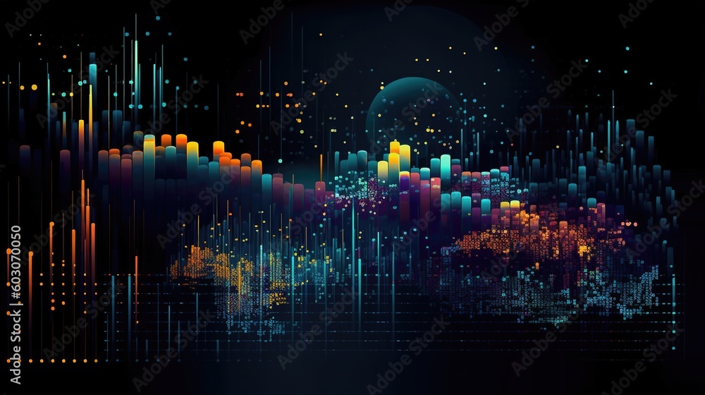 Obraz premium Colorful abstract data visualization