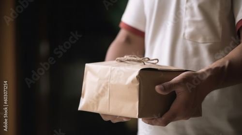 person holding gift box Generative Ai