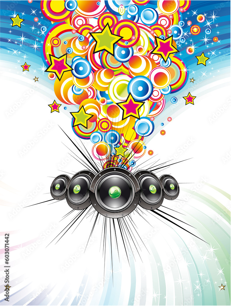 Colorful Bubbles Music Event Flyer