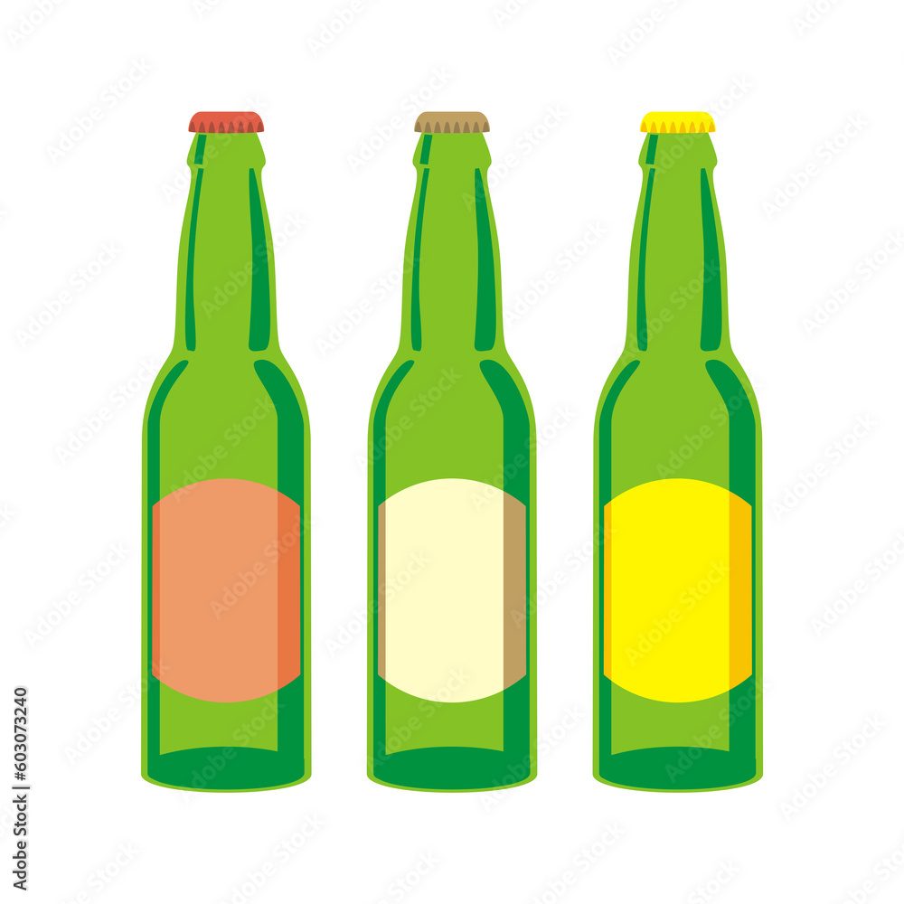 fully editable vector isolated beer bottles set s ready to use fully editable vector isolated beer bottles set s ready to use