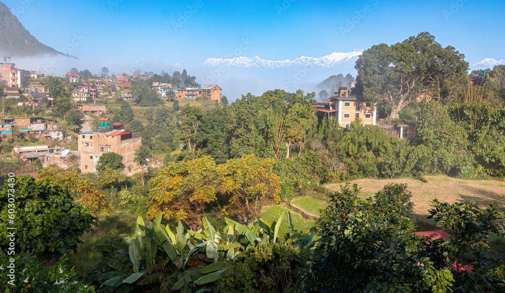 Himalaya seen from bandipur nepal
