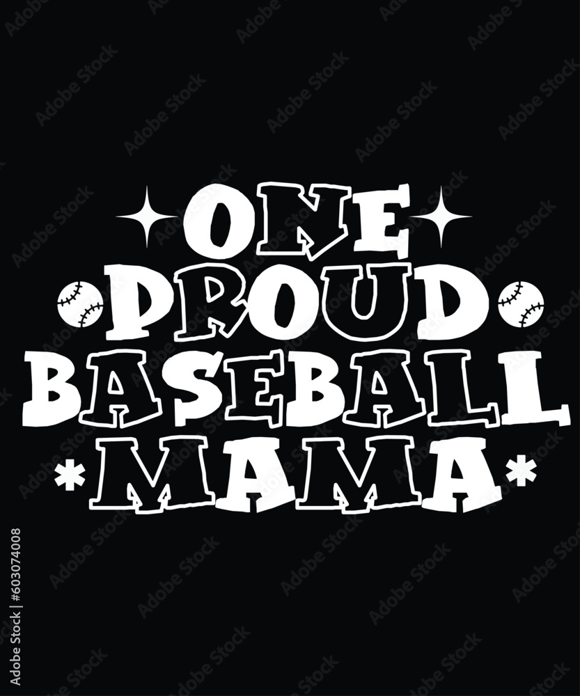 One proud baseball mama, baseball design, baseball design svg,