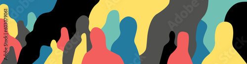 
Group of people  abstract vector illustration , design element