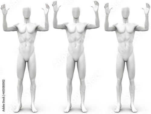 business bunch crowd of people Collection. set isolated on white background. generative ai
