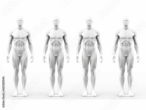 business bunch crowd of people Collection. set isolated on white background. generative ai