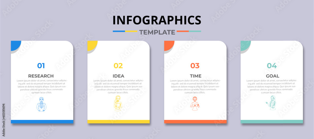 Presentation business infographic template with 4 options.