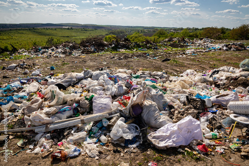 An open-air garbage dump that pollutes the earth.