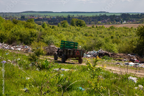 An open-air garbage dump that pollutes the earth.