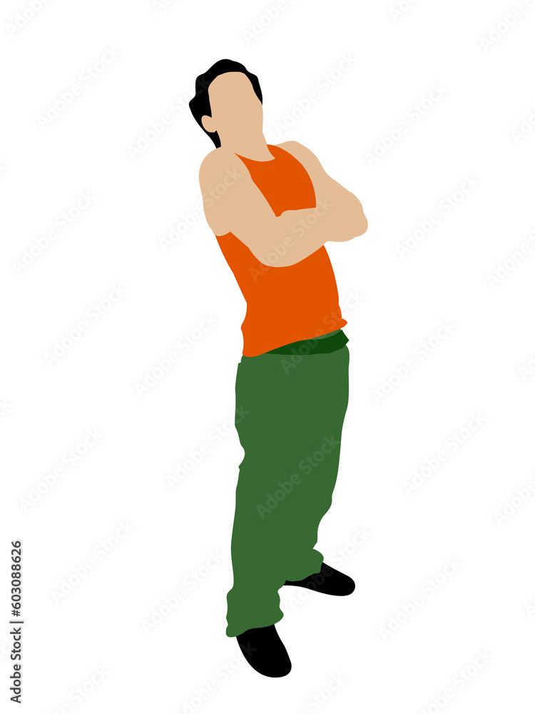 posing male on isolated background posing male on isolated background