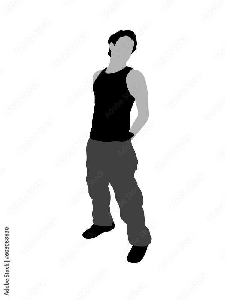 standing man on isolated background standing man on isolated background