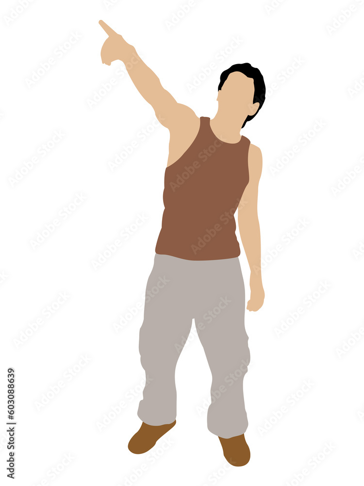 indicating male on isolated background indicating male on isolated background