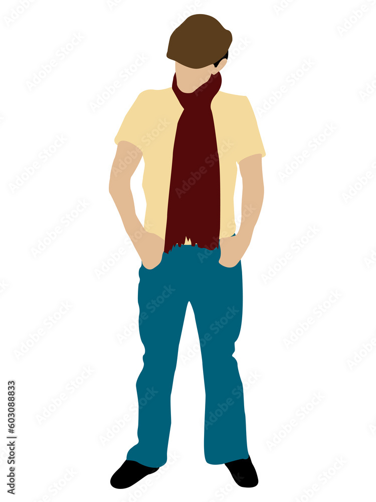 cool looking male posing on isolated background cool looking male posing on isolated background