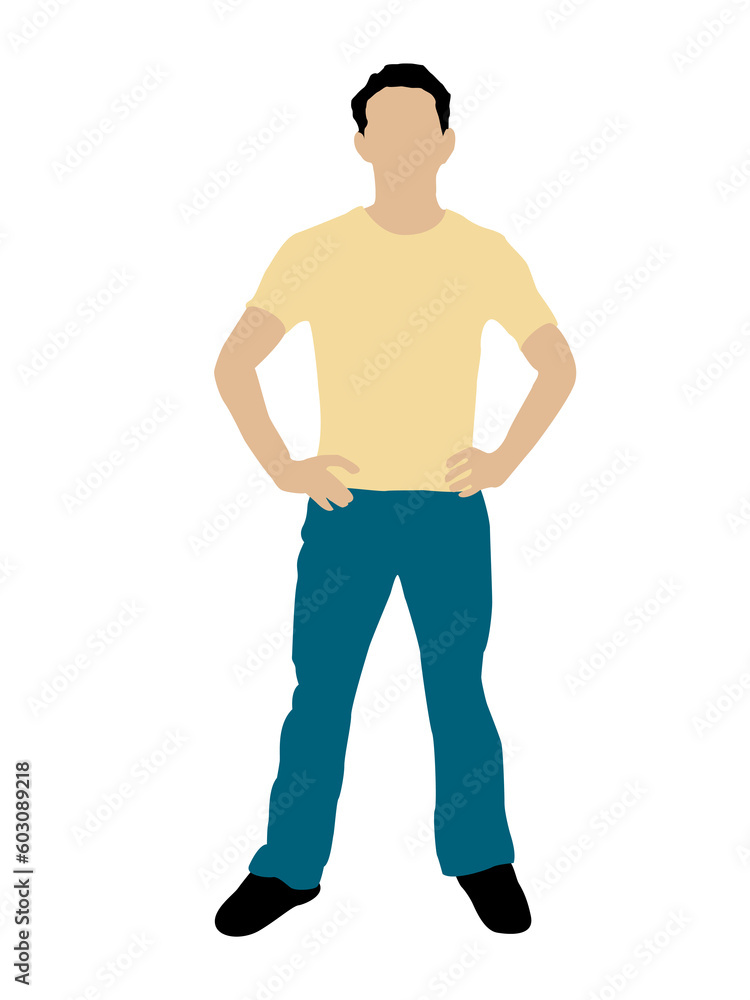 handsome man standing on isolated background handsome man standing on isolated background