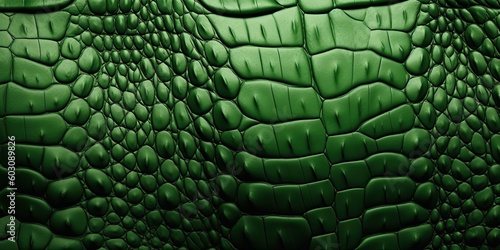 Alligator leather texture in green color. Textured backgrouds and backdrops. Ai Generative illustration © ArtmediaworX