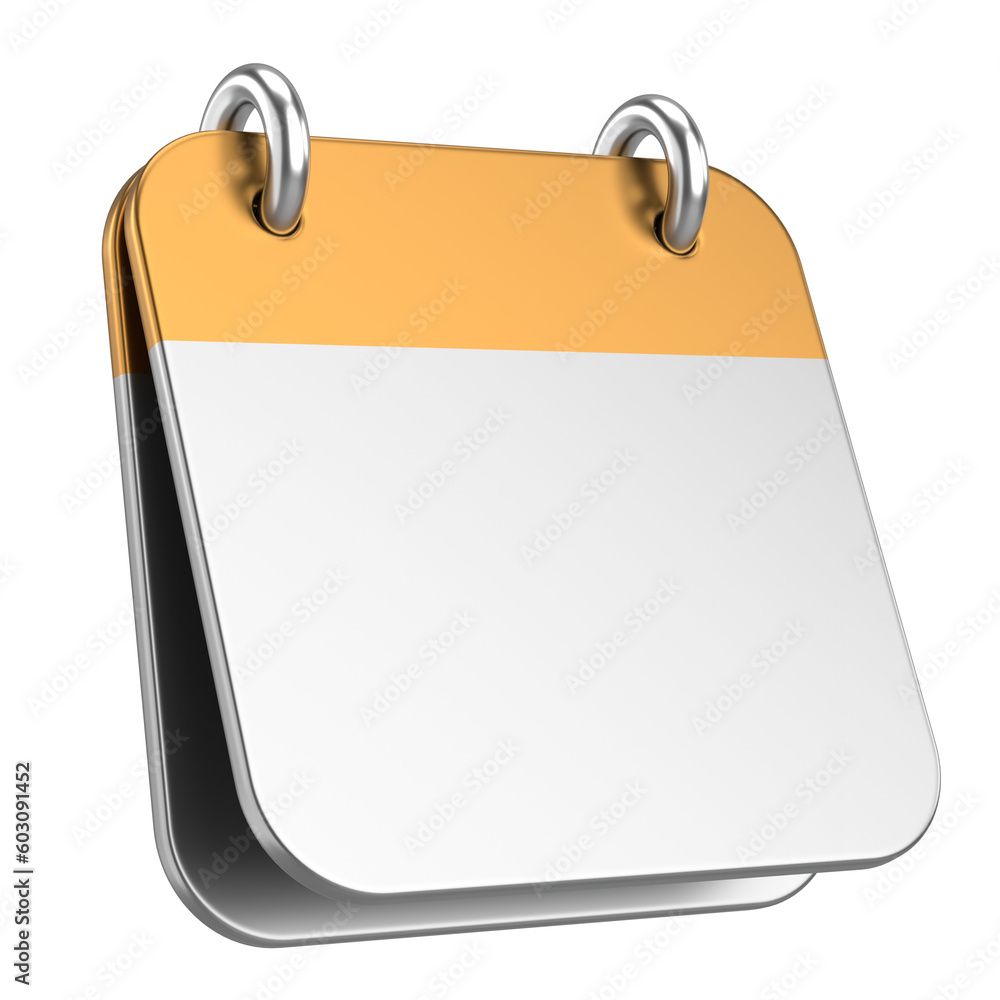 Empty calendar. 3D calendar. 3D illustration. Empty calendar. 3D calendar. 3D illustration.