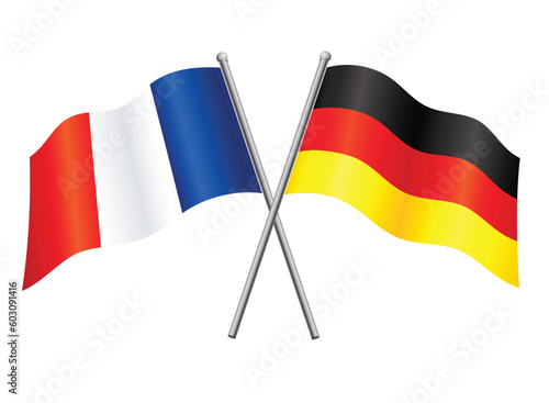 French and German flags crossed