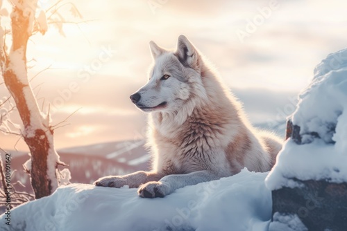 wolf in winter