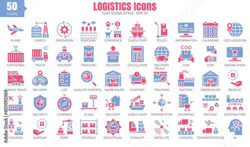 A set pack of Logistics (flat) style.
The collection includes of business developments,programing , web design,app design and more.