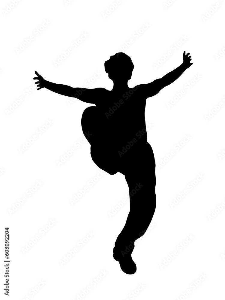 dancing man on isolated background