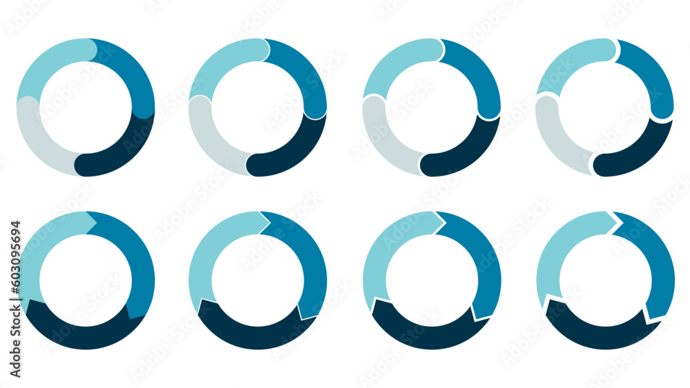 vector set of cycle infographic elements vector set of cycle infographic elements