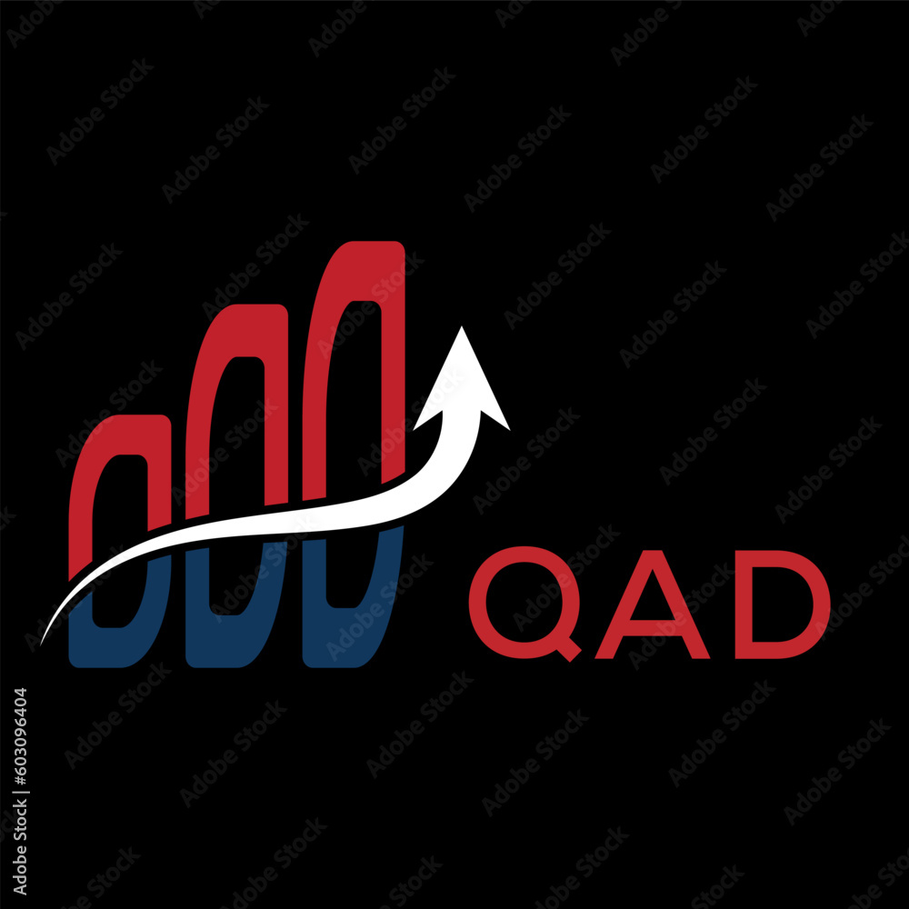 QAD letter logo.QAD Red and Blue Shield Emblem Logo Template.QAD ...