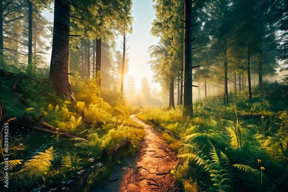 Obraz premium Forest trail in the desert