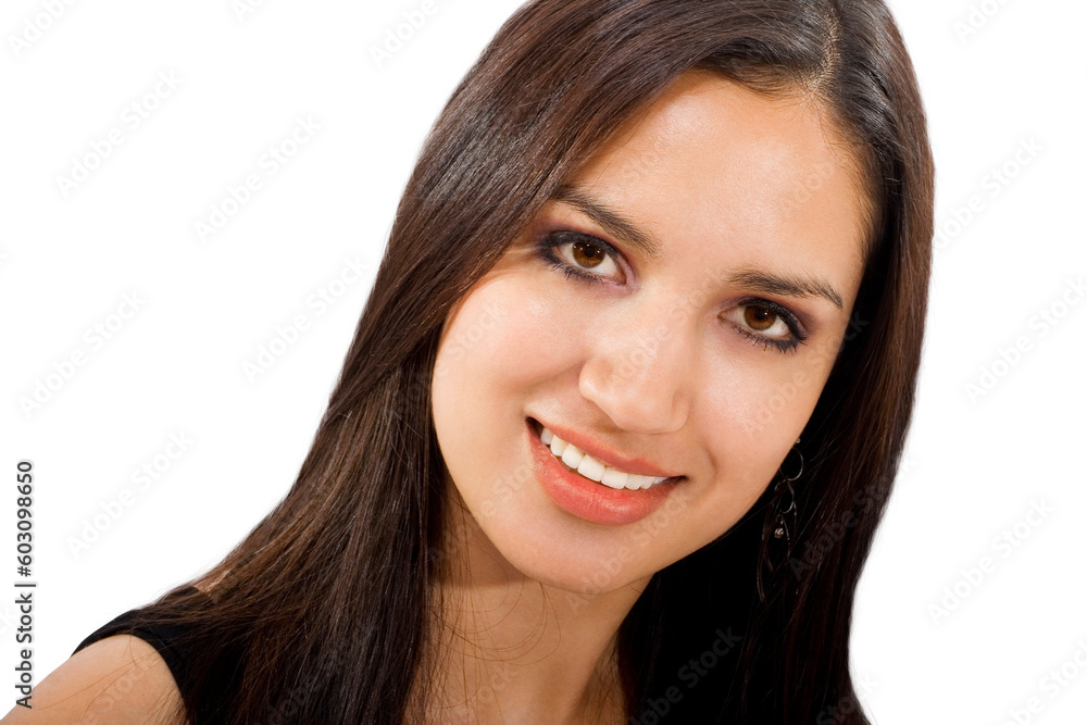 Stock image of Friendly woman, isolated on white. Stock image of Friendly woman, isolated on white.