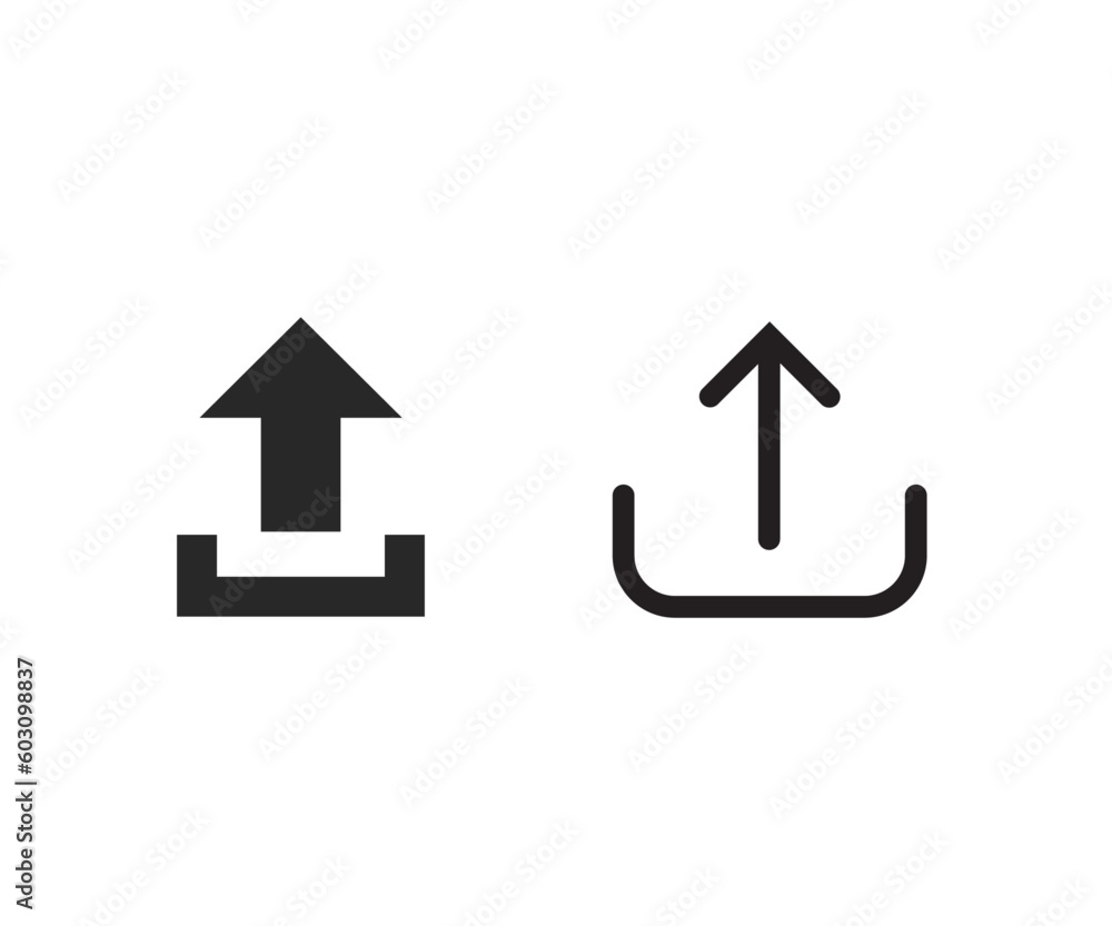 Upload button vector. Upload icon set. Upload symbol set Upload button vector. Upload icon set. Upload symbol set