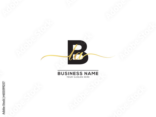 Bla, bla Logo Icon, Creative Signature Lba Logo Icon Design