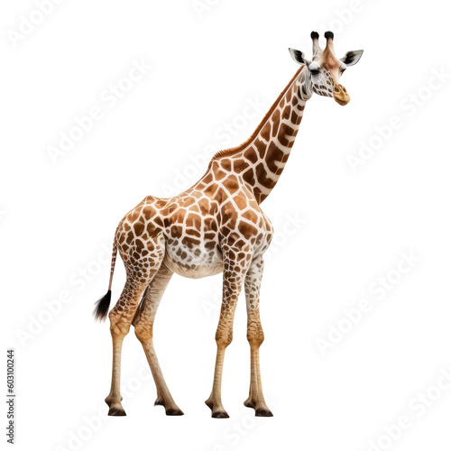 giraffe on a transparant background, PNG, Generative Ai photo