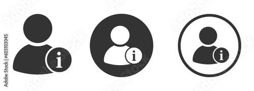 Personal information vector icons. User information icon designs