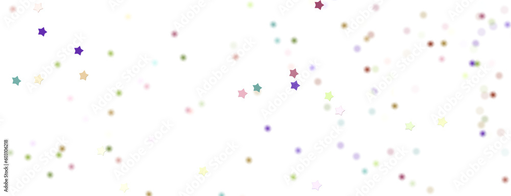 colorful Stars - modern 3d abstract