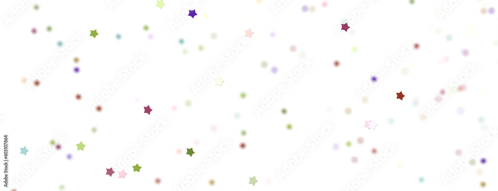 colourful  XMAS stars background, sparkle lights confetti falling. magic shining Flying christmas stars on night