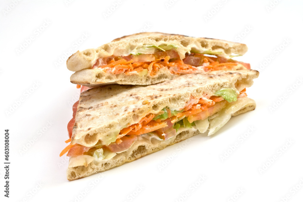 healthy vegetables and mayonnaise sandwich on white background healthy vegetables and mayonnaise sandwich on white background
