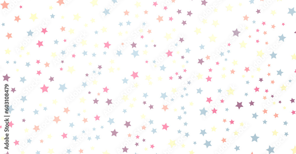 XMAS stars. Confetti celebration, Falling colourful abstract decoration for party, birthday celebrate,
