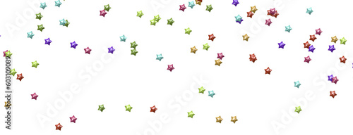 colorful Stars - Holiday decoration, glitter frame isolated - png transparent