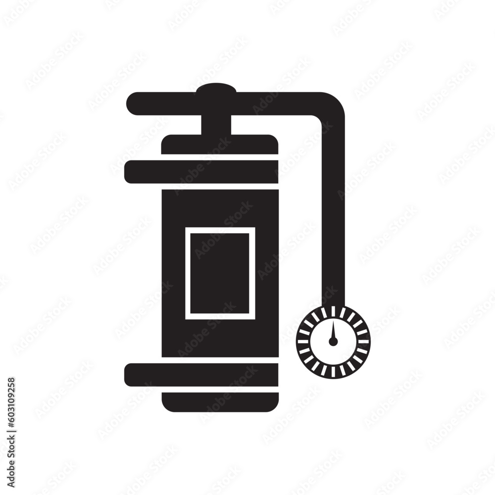 Diving air tanks, extinguisher, fire icon Diving air tanks, extinguisher, fire icon