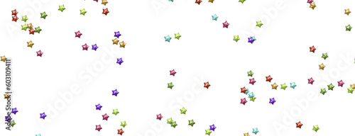 XMAS stars. Confetti celebration, Falling colourful abstract decoration for party, birthday celebrate, png transparent