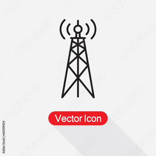 Antenna icon, Radio Antenna Icon, Radio tower icon, Communication tower collection Vector Illustration Eps10