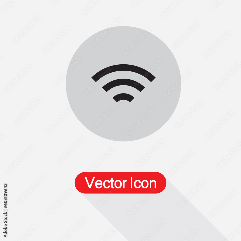 Wi-Fi Icon in Circle Vector Illustration Eps10 Wi-Fi Icon in Circle Vector Illustration Eps10
