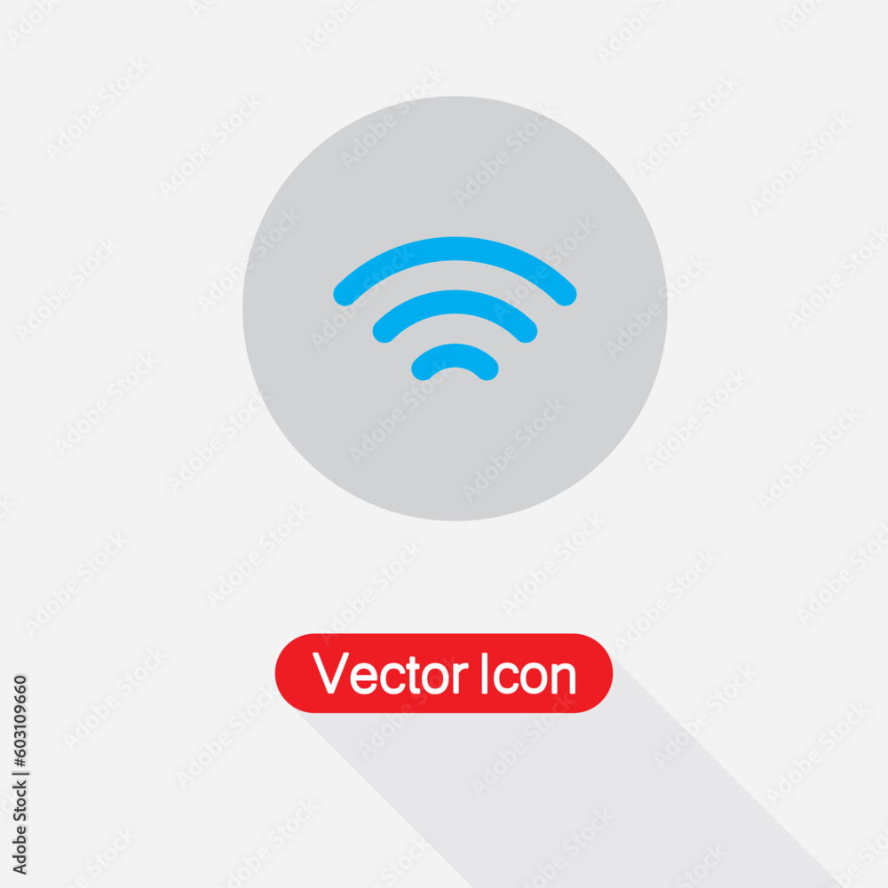 Wi-Fi Icon in Circle Vector Illustration Eps10 Wi-Fi Icon in Circle Vector Illustration Eps10