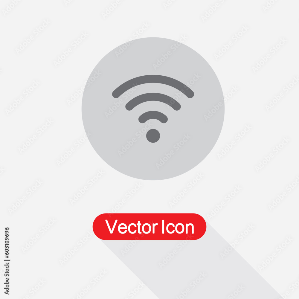 Wi-Fi Icon in Circle Vector Illustration Eps10 Wi-Fi Icon in Circle Vector Illustration Eps10