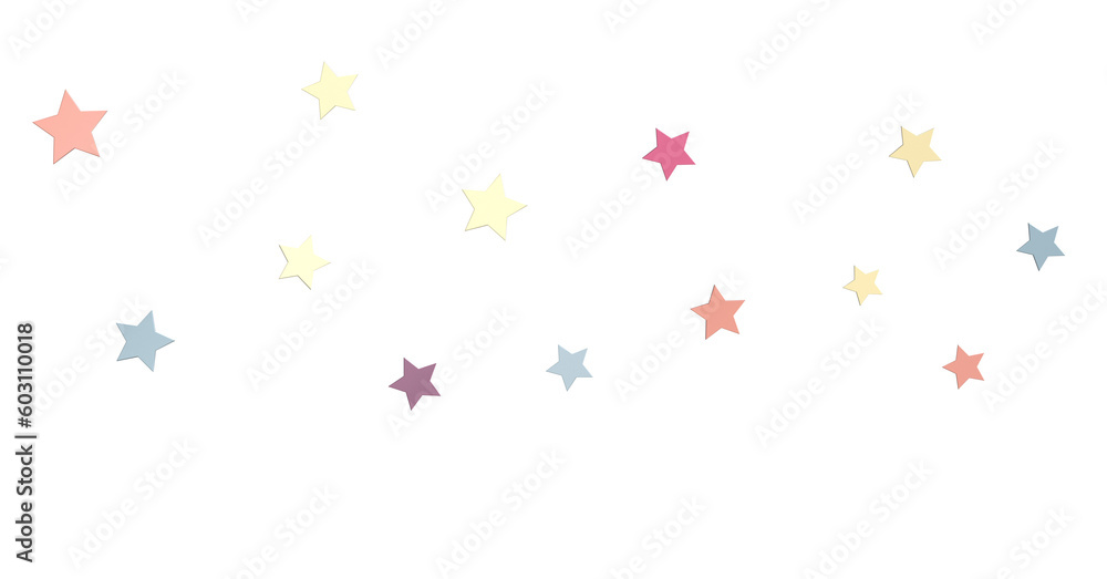 colorful abstract modern 3d stars -